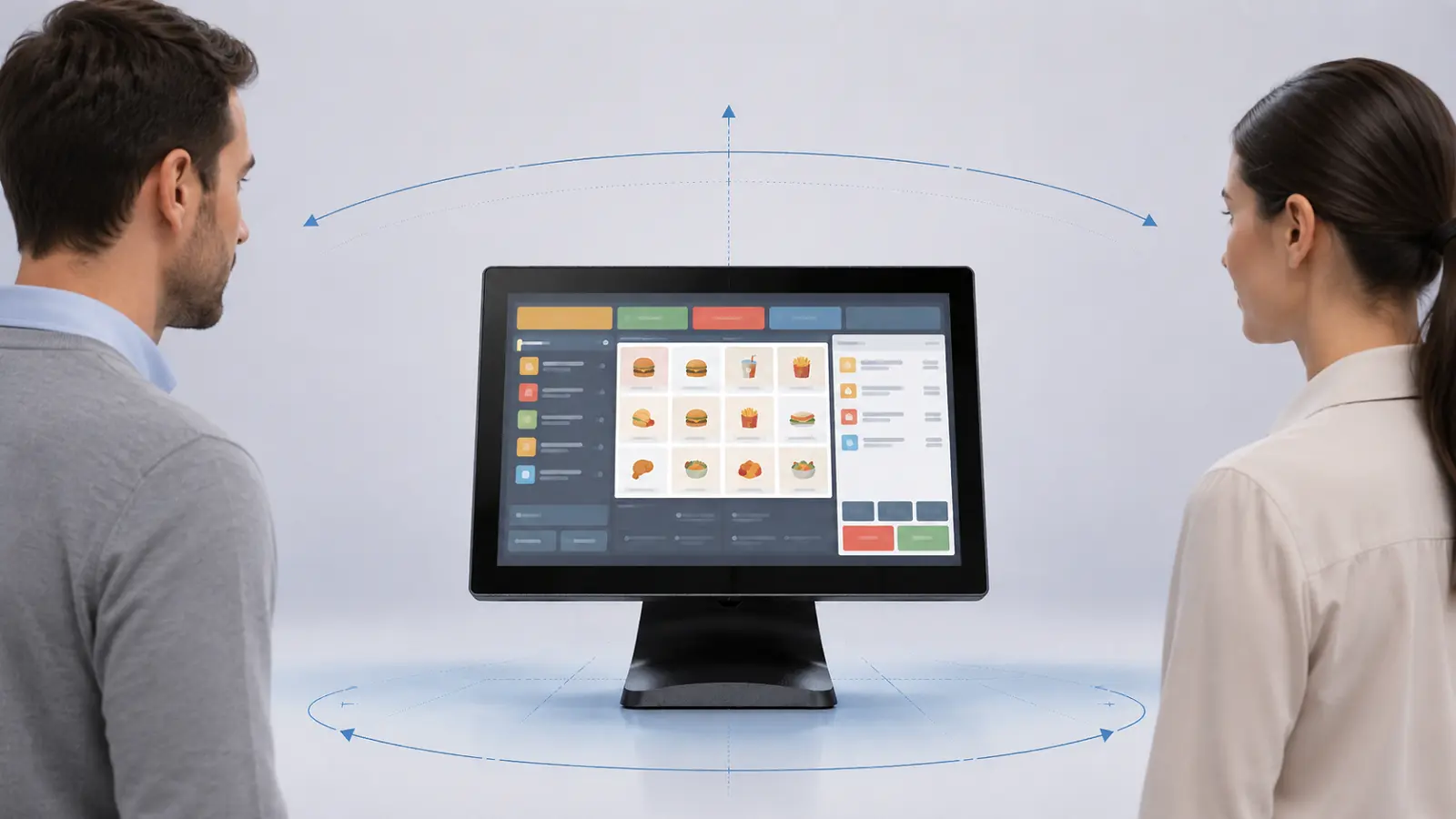 OD1215 clear 350-nit wide-view restaurant POS display