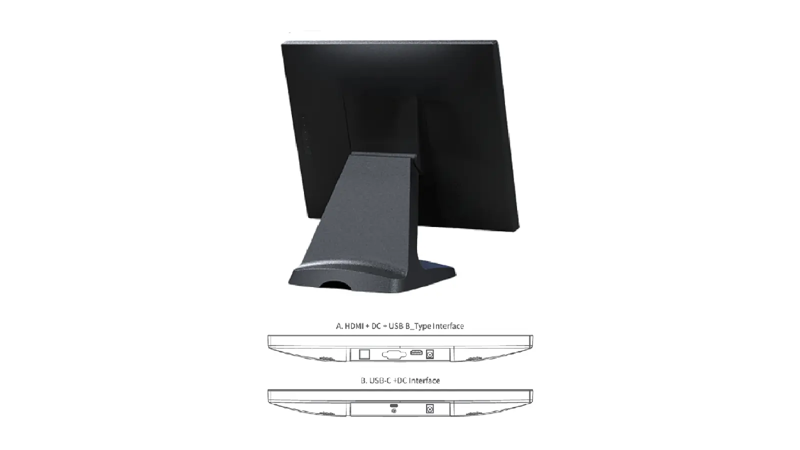 HDMI and USB-C Alt Mode options for OD1215 POS monitor