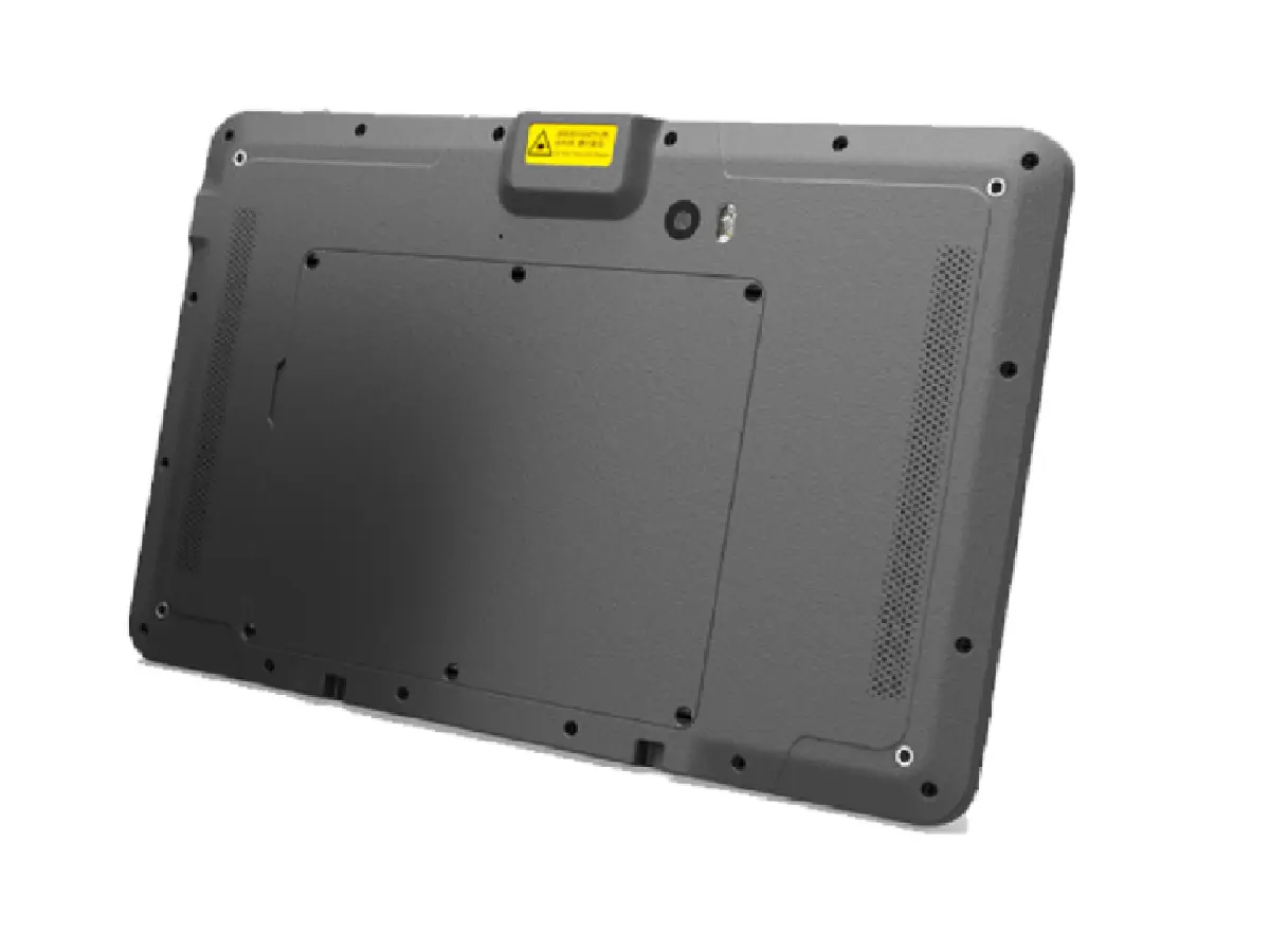 Rear view of OT1110A Android Tablet POS terminal showing its swappable battery and rear view